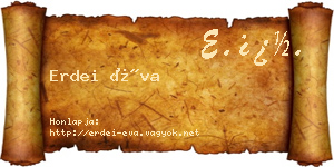 Erdei Éva névjegykártya