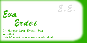 eva erdei business card